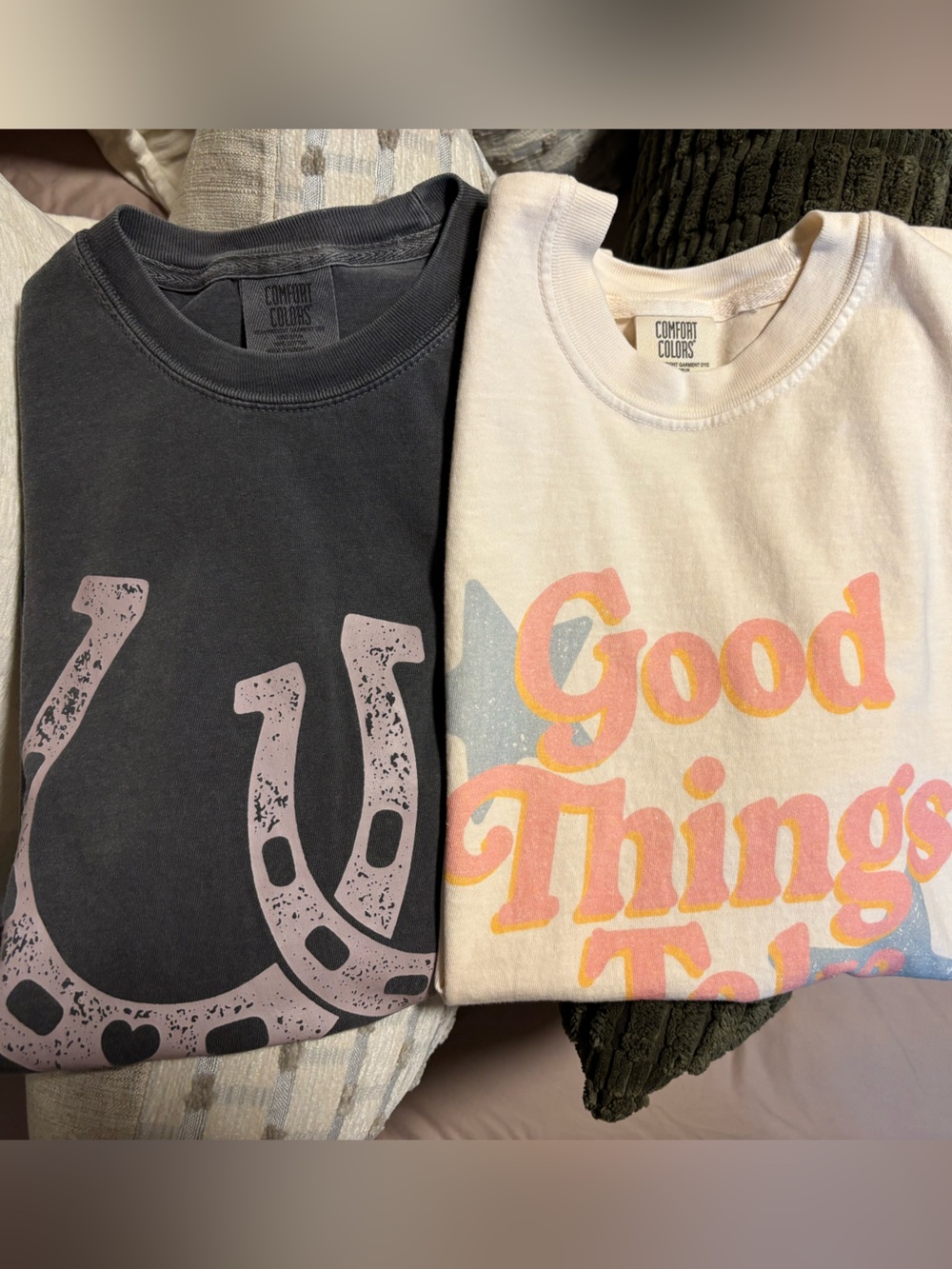 Three Bird Nest Set of 2 Graphic Tees